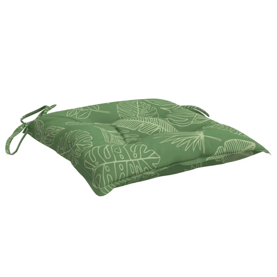 Coussins de chaise lot de 4 à motif de feuilles 40x40x7 cm - 5