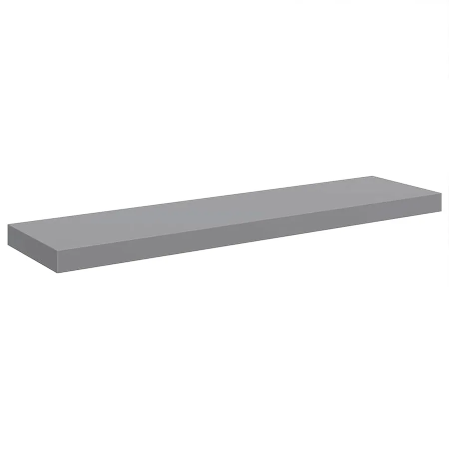 Étagères murales flottantes 2 pcs gris 90x23,5x3,8 cm MDF - 6