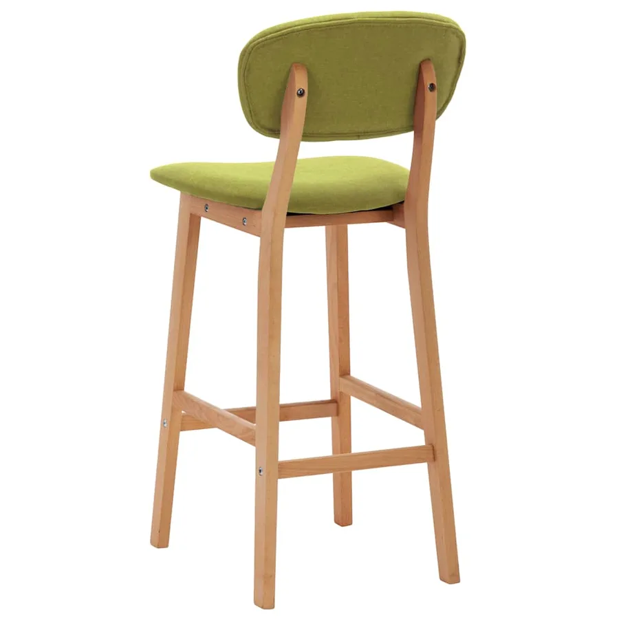 Tabourets de bar lot de 2 vert tissu - 5