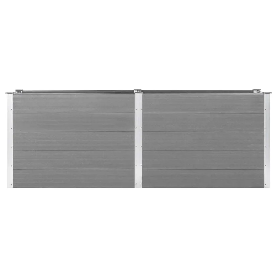 Lit surélevé de jardin 250x50x91 cm WPC Gris - 4