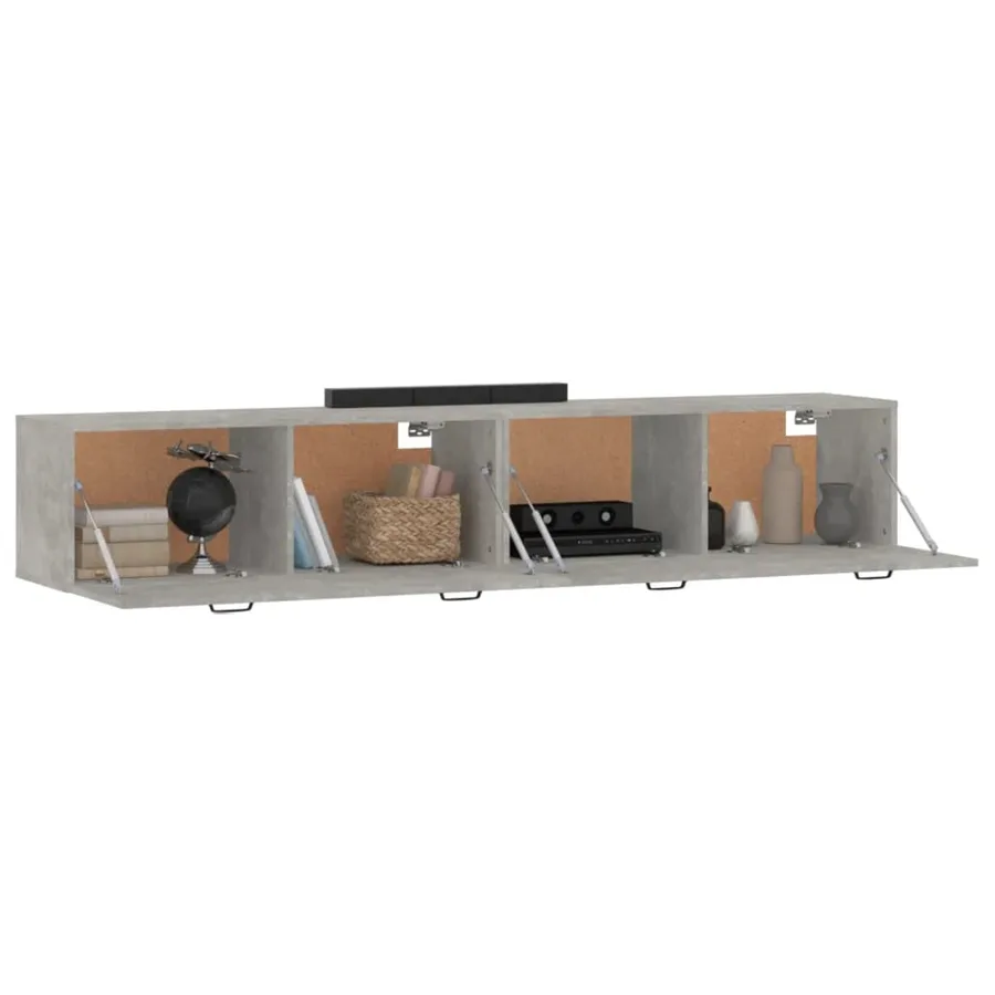 Armoires murales 2 pcs Gris béton 100x36,5x35 cm - 4