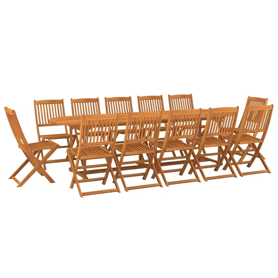 Ensemble à manger de jardin 13 pcs 280x90x75 cm bois d'acacia - 2