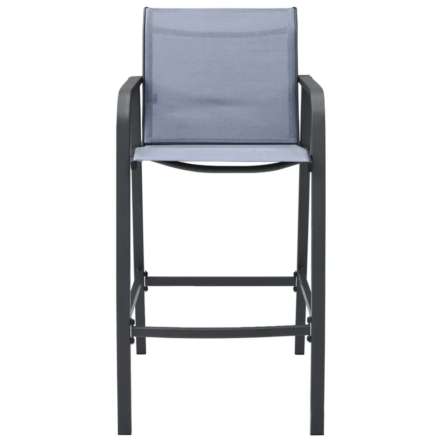 Chaises de bar de jardin lot de 4 Gris Txtilène - 3