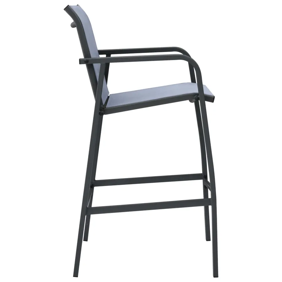 Chaises de bar de jardin lot de 4 Gris Txtilène - 4