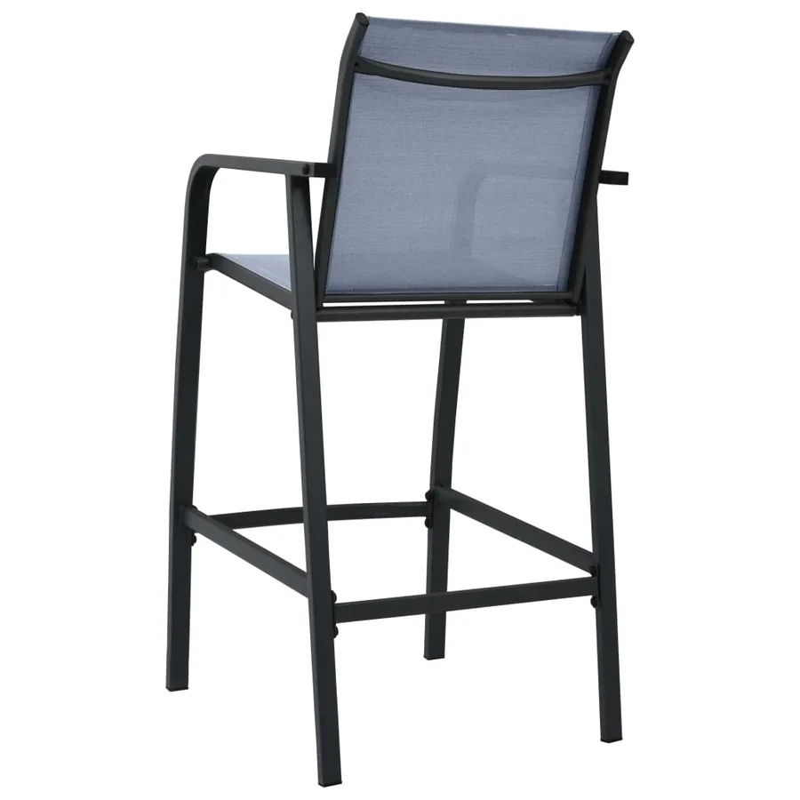 Chaises de bar de jardin lot de 4 Gris Txtilène - 5