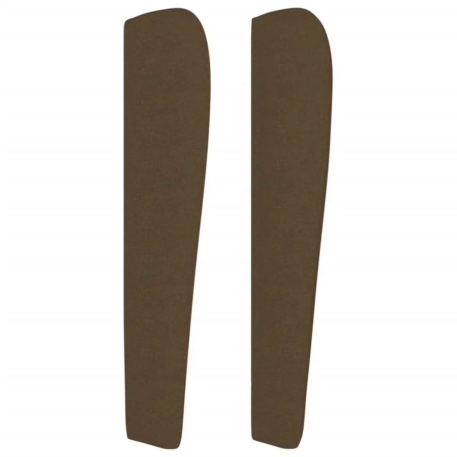 Tête de lit avec oreilles Marron foncé 103x23x118/128 cm Tissu - 4