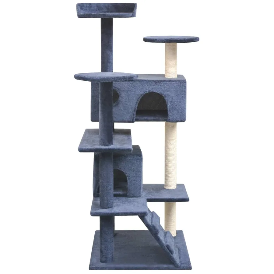 Arbre à chat avec griffoirs en sisal 125 cm Bleu foncé - 2