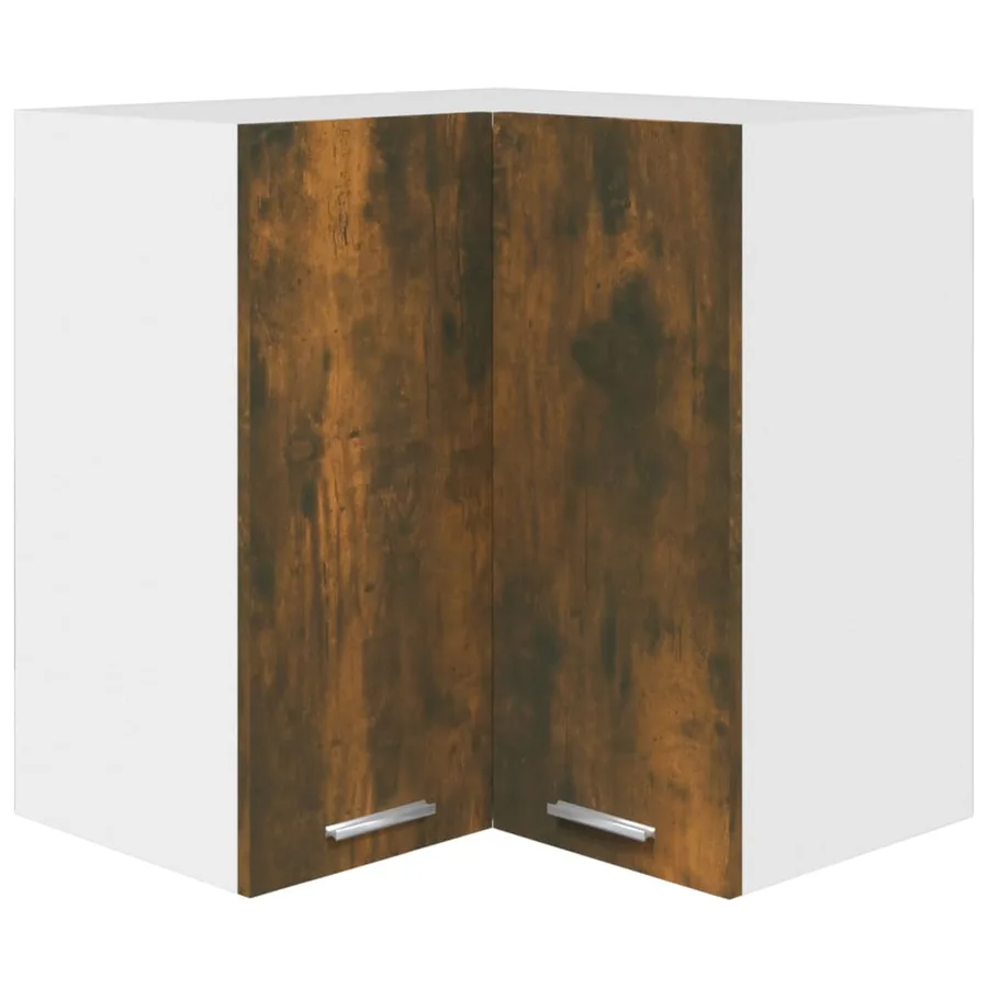 Armoire d'angle suspendue "Lyon" Chêne fumé 57 x 57 x 60 cm Bois d'ingénierie - 2