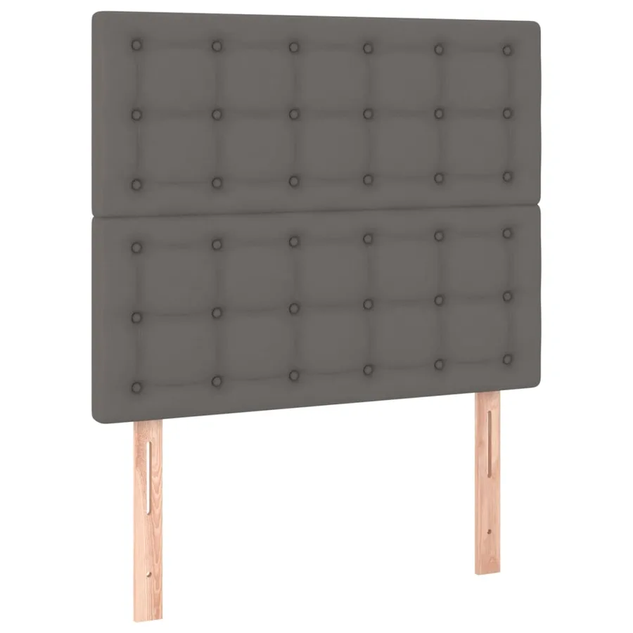 Sommier à lattes de lit avec matelas et LED Gris 100x200 cm - 7