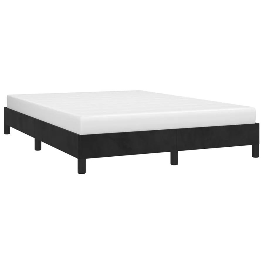 Cadre de lit sans matelas noir 140x190 cm velours - 4