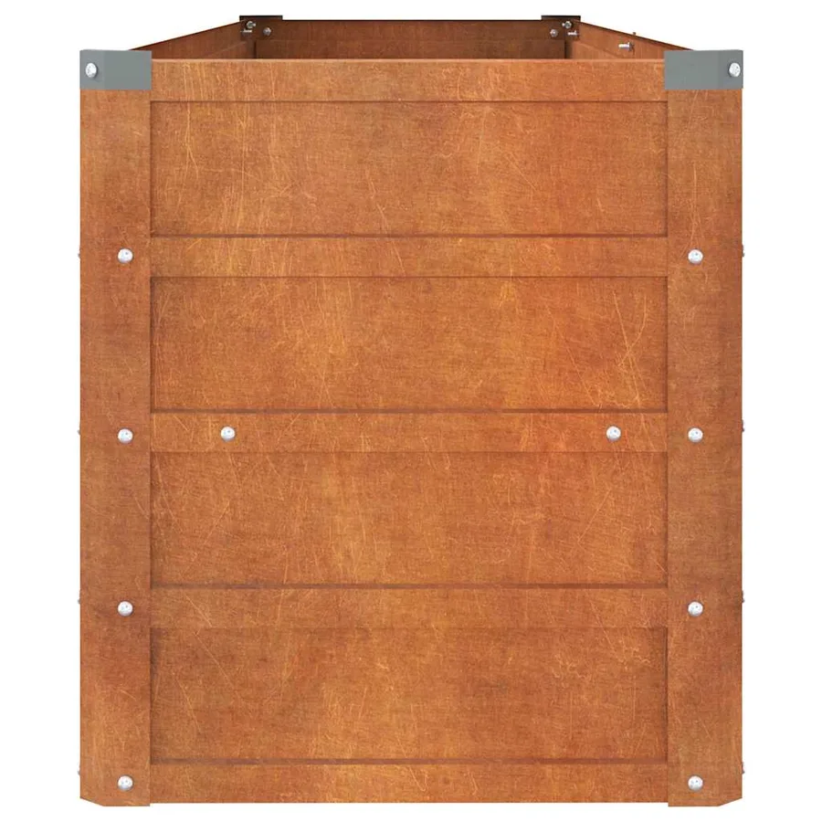 Lit surélevé de jardin rouillé 160x40x45 cm acier corten - 5