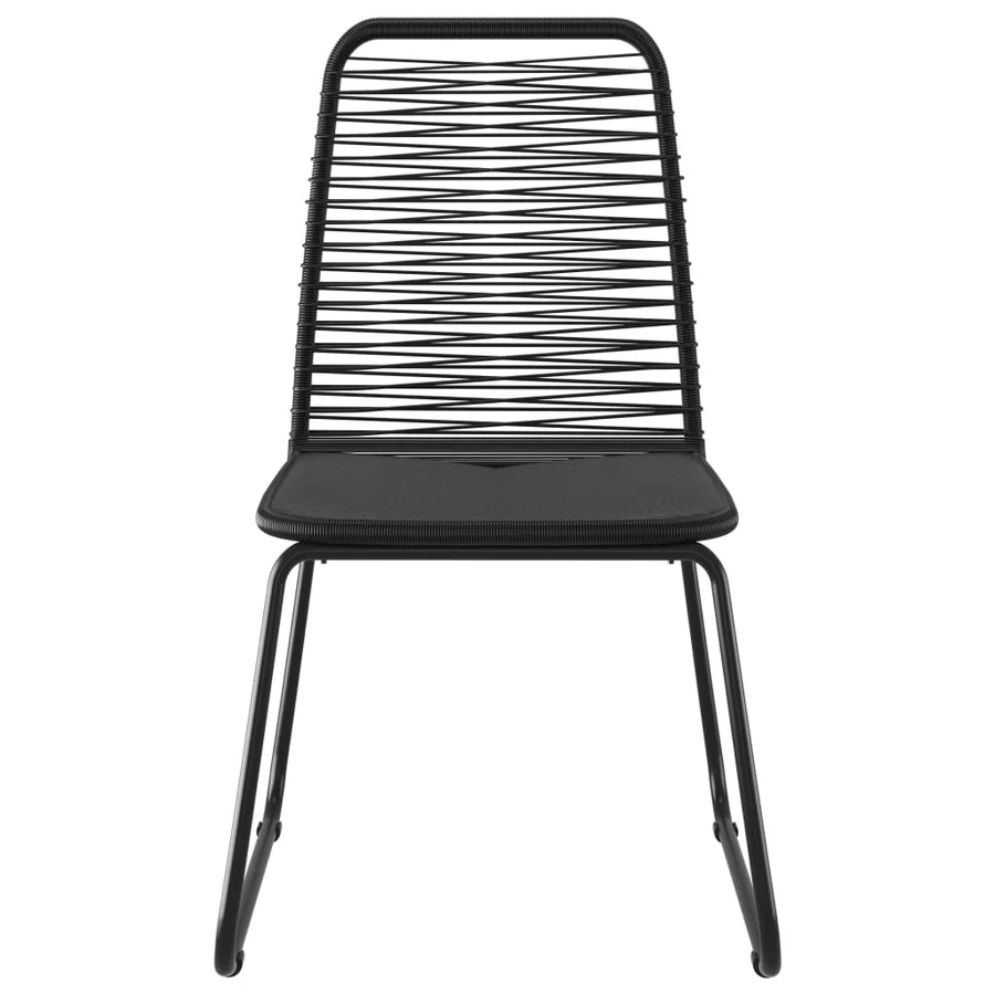 Ensemble à manger de jardin 3 pcs PVC résine tressée noir - 8