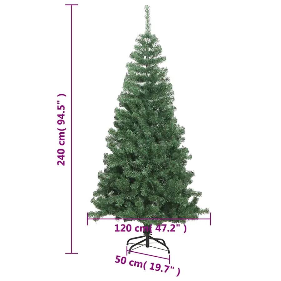 Sapin de Noël artificiel L 240 cm Vert - 6