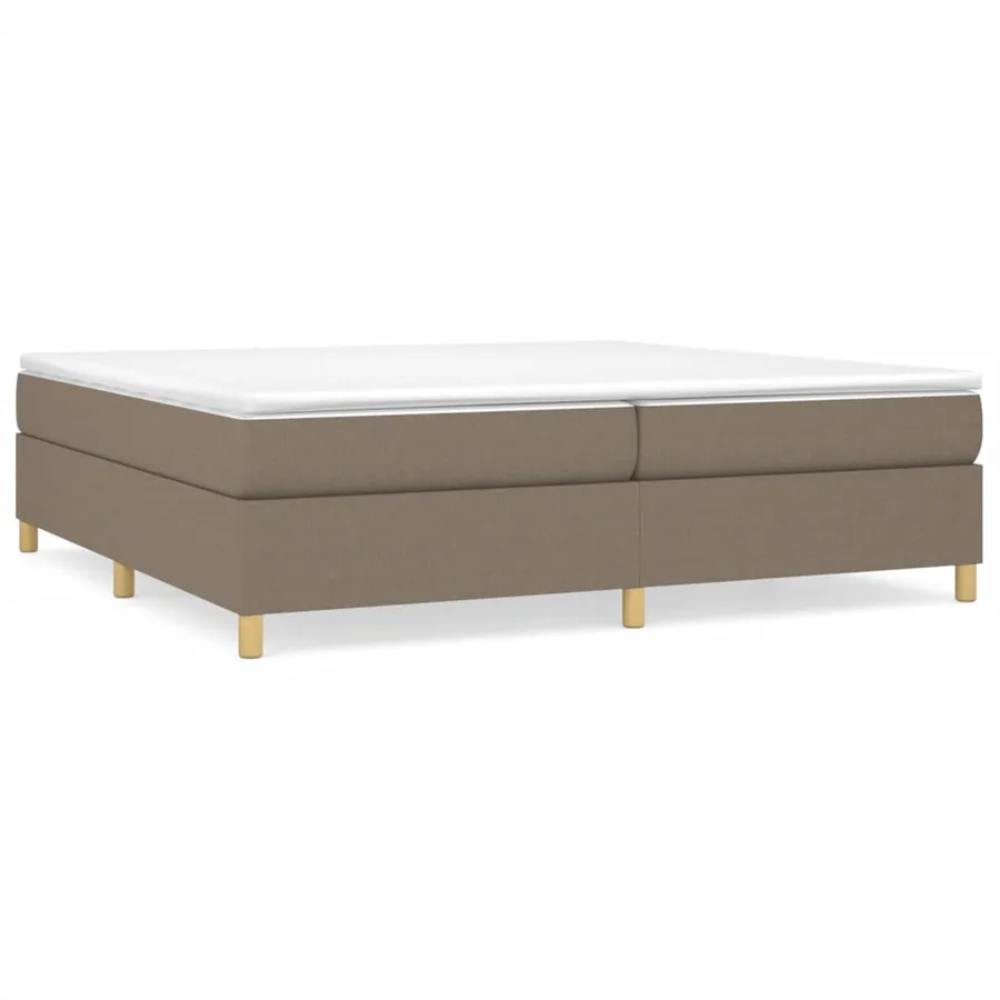 Sommier à lattes de lit avec matelas Taupe 200x200 cm Tissu - 2