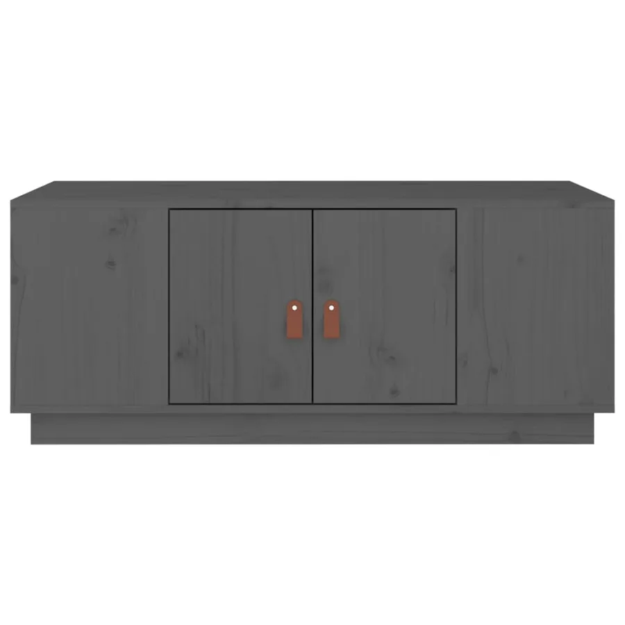 Table basse Gris 100x50x41 cm Bois massif de pin - 6