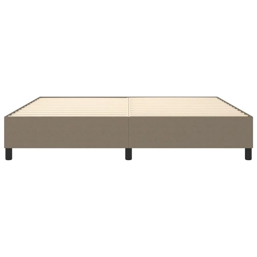 Cadre de lit à lattes taupe 200x200 cm tissu - 5