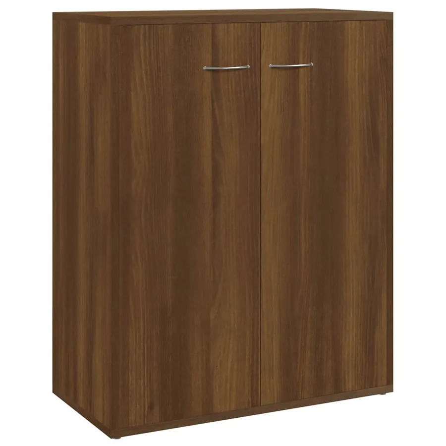 Buffet Chêne marron 60x30x75 cm Bois d'ingénierie - 2
