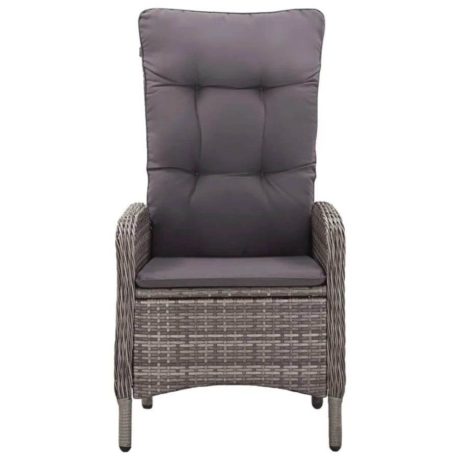 Ensemble à manger de jardin 5 pcs Gris - 4