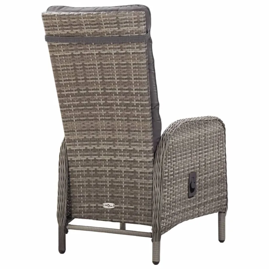 Ensemble à manger de jardin 5 pcs Gris - 6