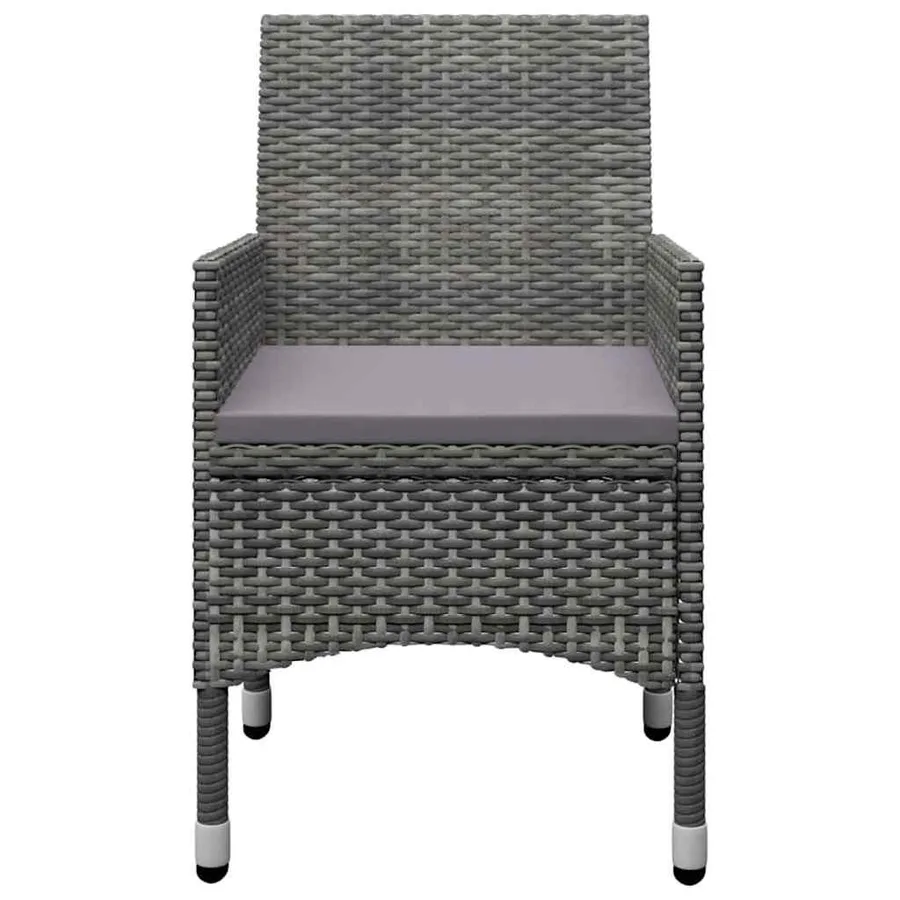 Ensemble à manger de jardin 5 pcs Gris - 4