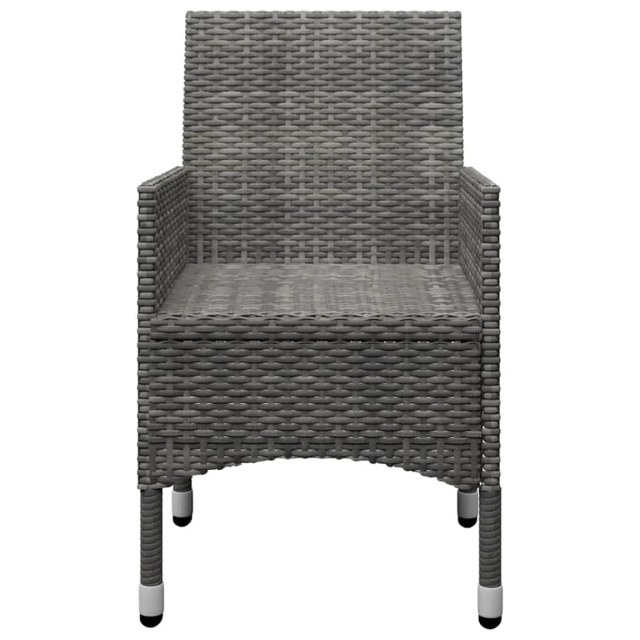 Ensemble à manger de jardin 5 pcs Gris - 7
