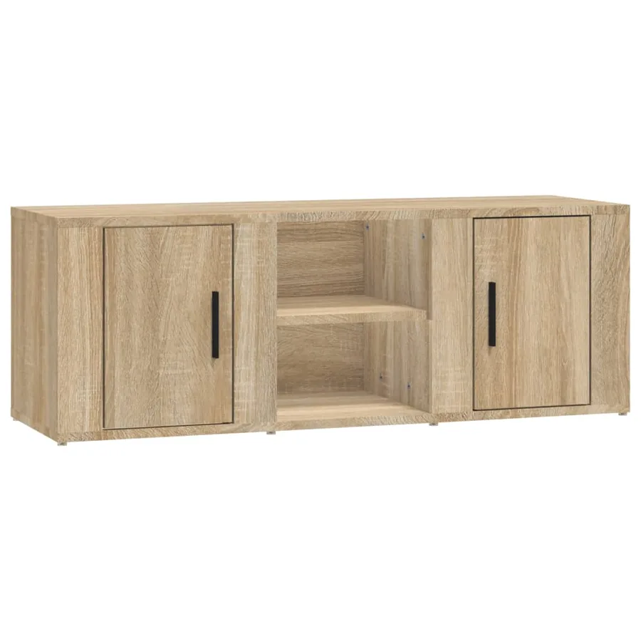 Meuble TV Chêne sonoma 100x31,5x35 cm Bois d'ingénierie - 2