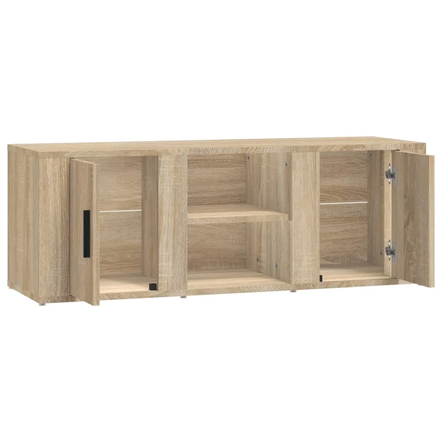 Meuble TV Chêne sonoma 100x31,5x35 cm Bois d'ingénierie - 7