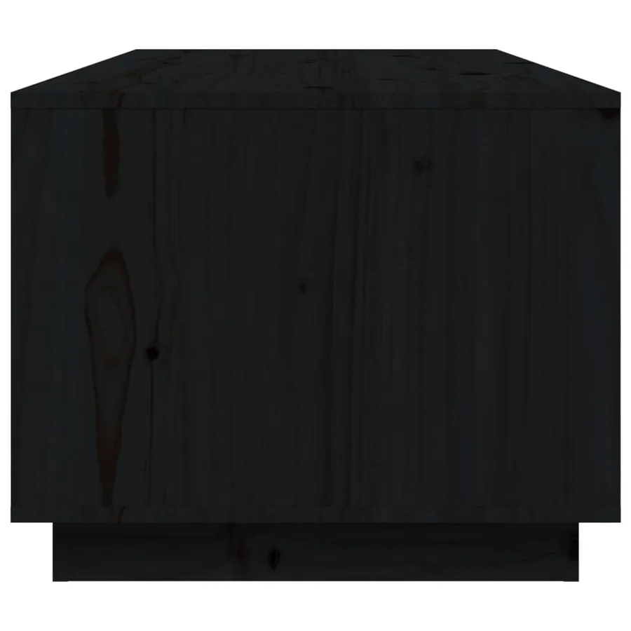 Table basse Noir 100x50x41 cm Bois massif de pin - 7