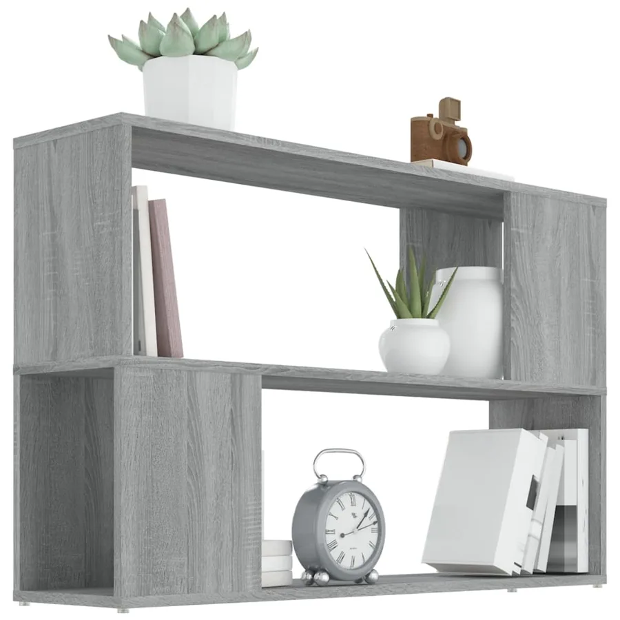 Bibliothèque Sonoma gris 100x24x63 cm Bois d'ingénierie - 4