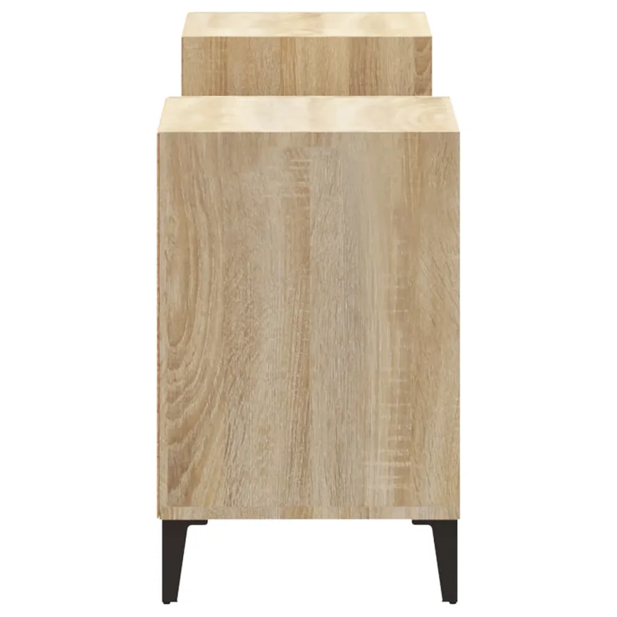 Meuble TV Chêne sonoma 160x35x55 cm Bois d'ingénierie - 7