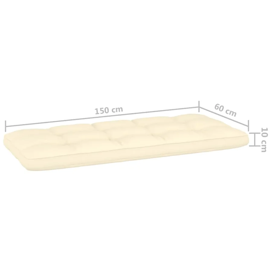 Salon de jardin 3 pcs avec coussins bois de pin imprégné - 8