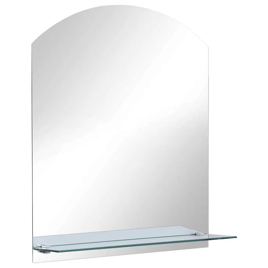 Miroir mural avec étagère 30x50 cm Verre trempé - 2