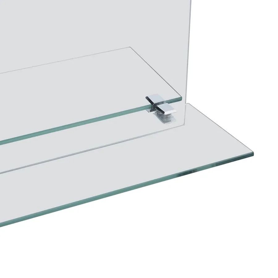 Miroir mural avec étagère 30x50 cm Verre trempé - 4
