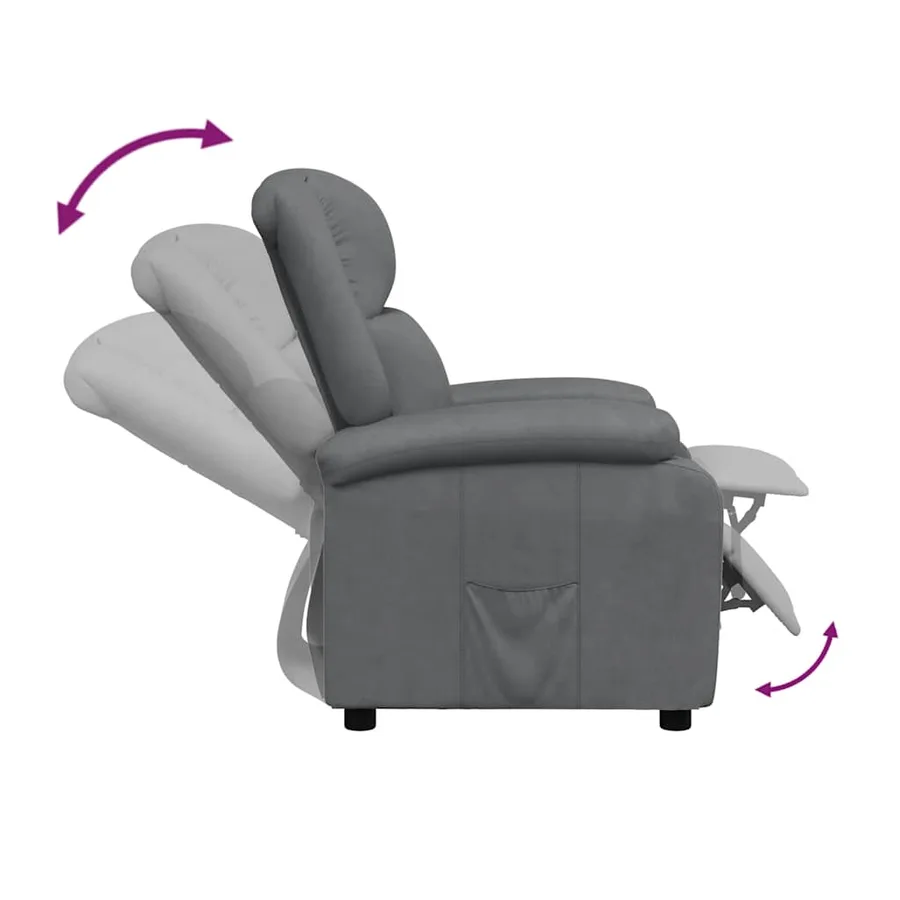 Fauteuil inclinable Gris Similicuir - 6