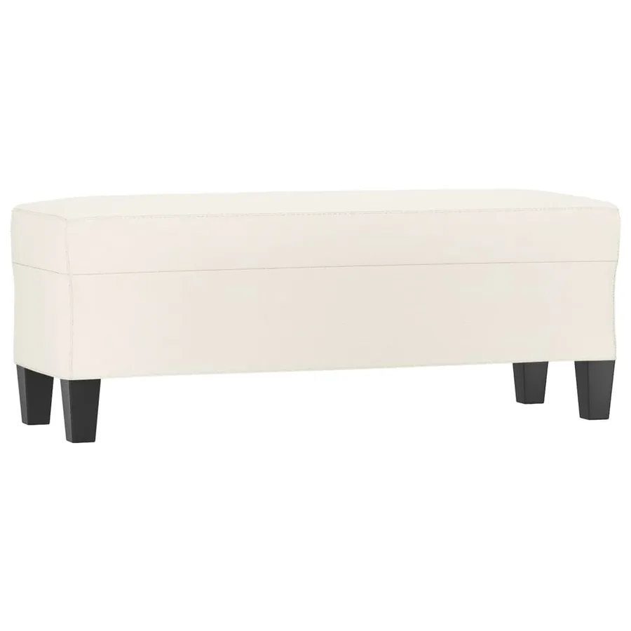 Banc Crème 100x35x41 cm Similicuir - 2