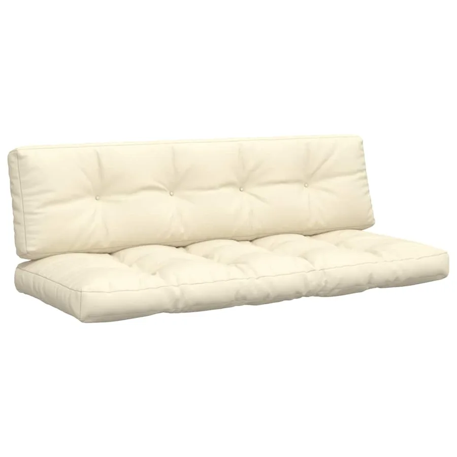 Coussins de palette lot de 2 crème tissu - 2