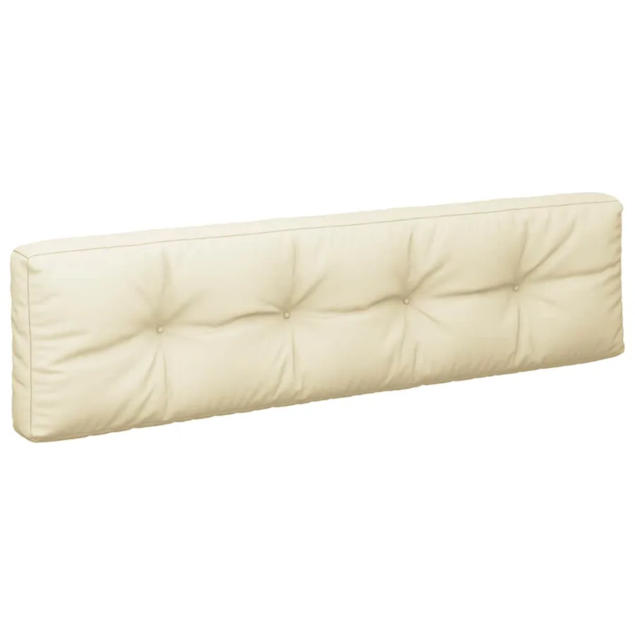 Coussins de palette lot de 2 crème tissu - 5