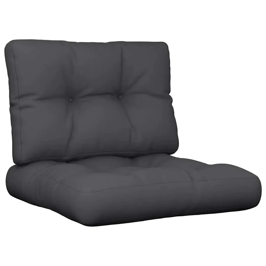 Coussins de palette lot de 2 noir tissu - 2