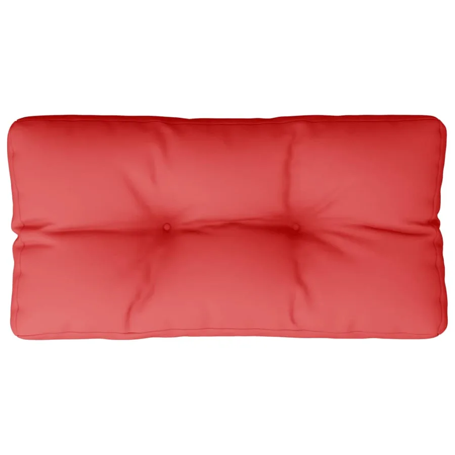 Coussin de palette rouge 70x40x12 cm tissu - 2