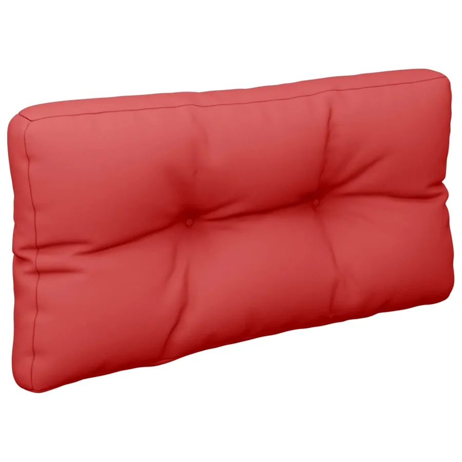 Coussin de palette rouge 70x40x12 cm tissu - 4