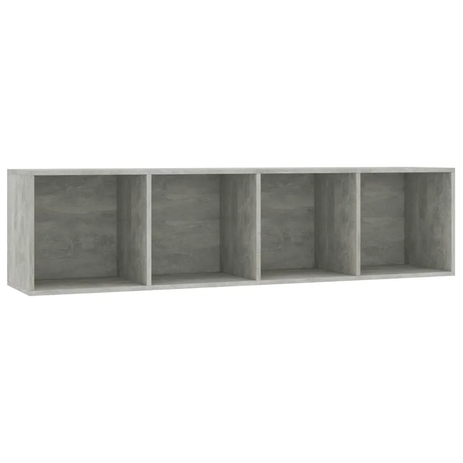 Bibliothèque/Meuble TV Gris béton 143x30x36 cm - 2