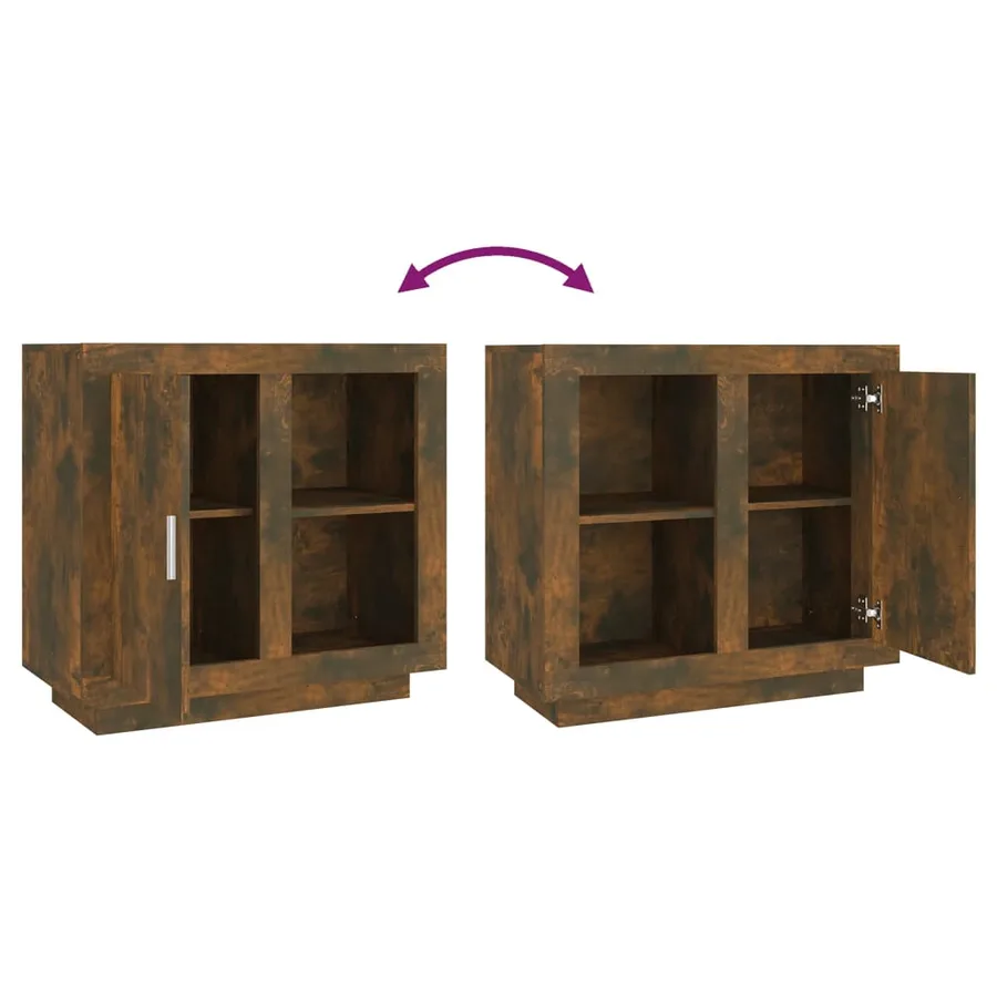 Buffet Chêne fumé 80x40x75 cm - 8