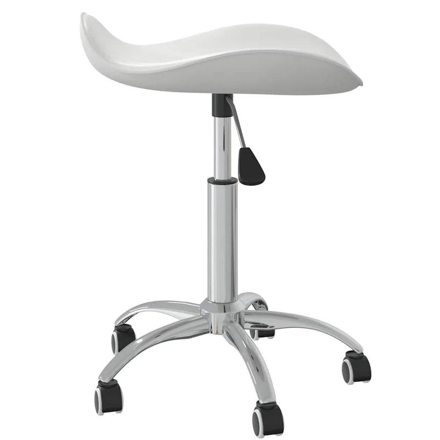 Chaise pivotante de salle à manger Blanc Similicuir - 3