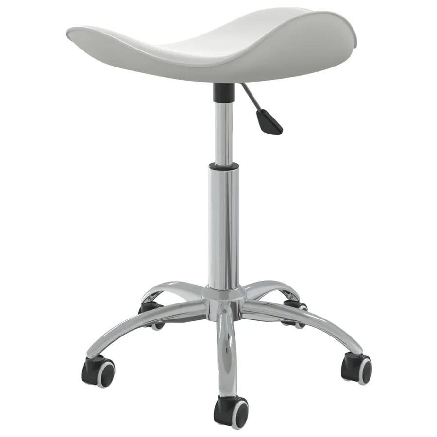 Chaise pivotante de salle à manger Blanc Similicuir - 4