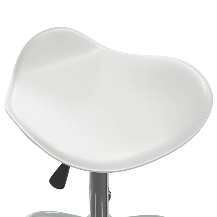 Chaise pivotante de salle à manger Blanc Similicuir - 6