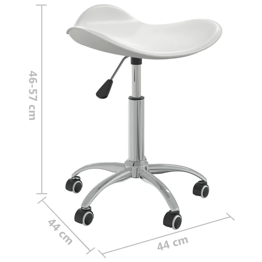 Chaise pivotante de salle à manger Blanc Similicuir - 8