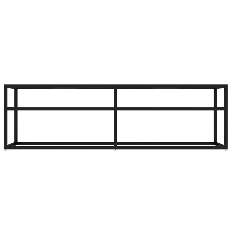 Meuble TV Transparent 140x40x40,5 cm Verre trempé - 3