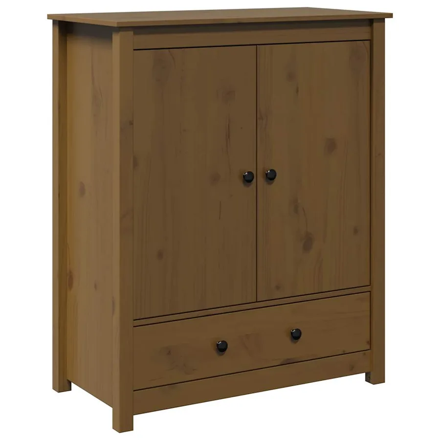 Buffet Marron miel 83x41,5x100 cm Bois massif de pin - 2