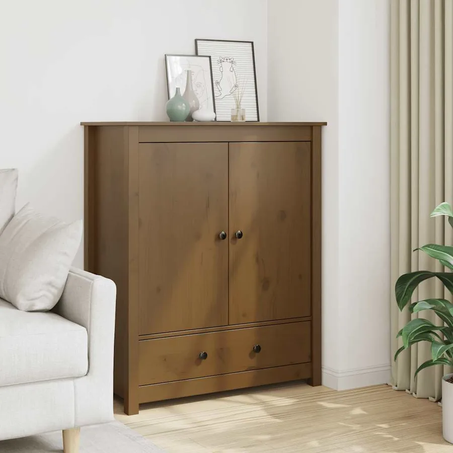 Buffet Marron miel 83x41,5x100 cm Bois massif de pin - 3