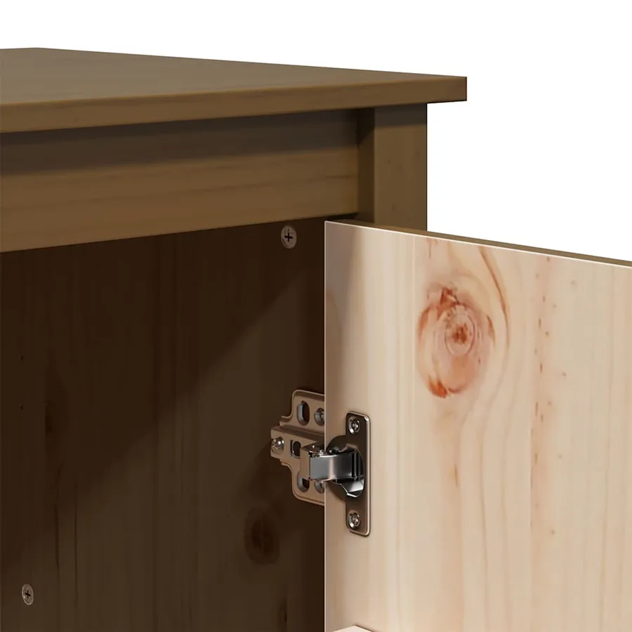 Buffet Marron miel 83x41,5x100 cm Bois massif de pin - 9